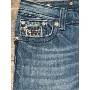 Miss Me Embellished Bling Bootcut Jeans Low Rise 28x34 (28x30) Western Y2K BKE thumbnail 6