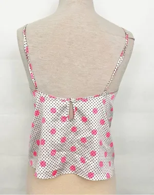 Victoria’s Secret polka dot spaghetti strap adjustable tank top pajama medium thumbnail 2