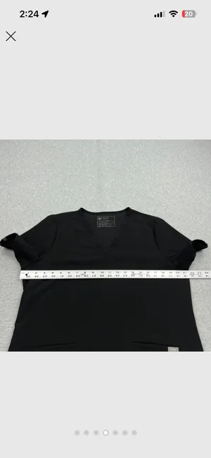 Black FIGS Scrub Top thumbnail 4