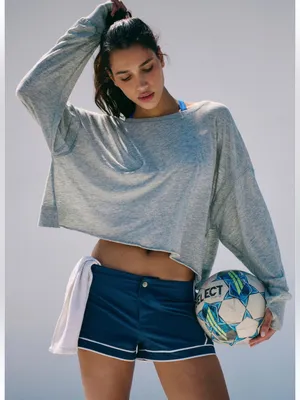 Free People My Time Layer Large Heather Grey thumbnail 1