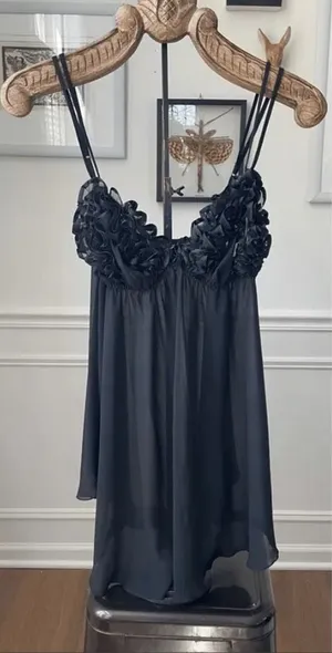 Victoria’s Secret Black Teddy Neglige Lingerie L thumbnail 1