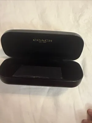 Coach Black Embossed Sunglasses Case thumbnail 5
