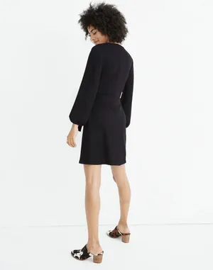 Madewell Texture & Thread Long-Sleeve Side-Tie Dress thumbnail 3