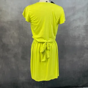 WHBM Glamgetter Dress Womens Medium Limelight Dopamine Maximalist‎ Stretchy Twee thumbnail 5