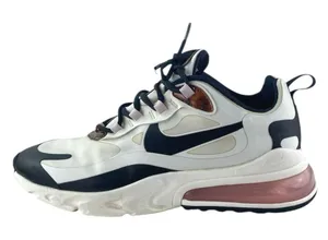 NIKE Air Max 270 React Women's White Black Low Top Athletic Sneakers Shoes 8.5 thumbnail 1