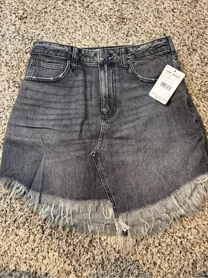 NWT Free People Bailey Denim Mini Skirt - Maverick thumbnail 4