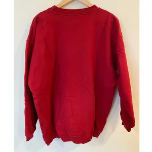 Maze Red Floral Print Long Sleeve Heart Pullover Sweatshirt Large cottagecore thumbnail 2