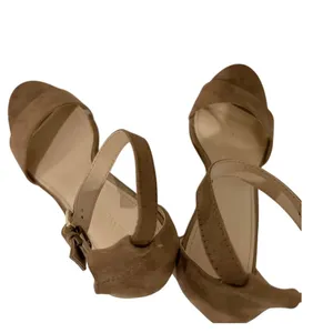 Nine West Pruce Tan Suede Block Heel Ankle Strap Sandals Size 9.5 M EUC thumbnail 5