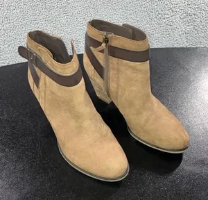 Franco Sarto Ankle Boots‎ Women 8.5 Chunky Leather Ankle Academia Chic Bootie thumbnail 1
