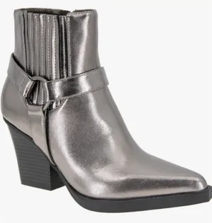 NWT BCBGENRATION Cassidy Harness Harness Bootie Silver 8.5 thumbnail 1