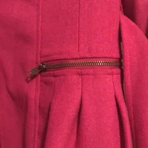 Say What? Magenta Pea Coat, size XL thumbnail 3