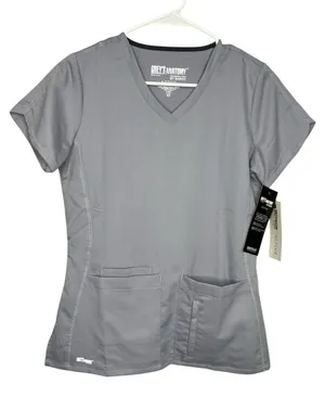 Gray’s Anatomy Scrub Top 4 Pocket S/S V-Neck in Moonstruck Sz XS NWT thumbnail 1