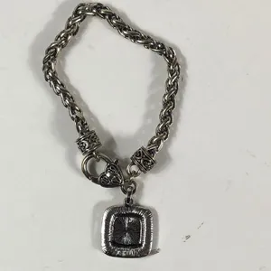 University of Alabama Silver Tone Bracelet 7.75" Long Heart Lock Closure thumbnail 5
