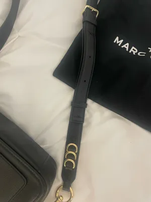 Marc Jacobs Black Leather Snapshot Crossbody with Gold Hardware thumbnail 5