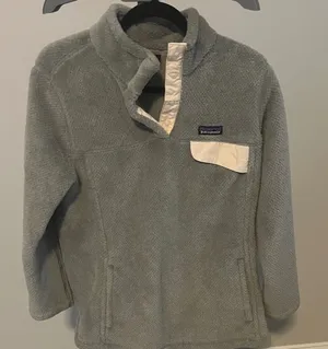 Patagonia Light Gray Fleece Jacket thumbnail 1