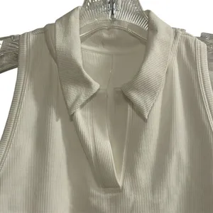 Athleta Women's White Cropped Tank Top Size M‎ thumbnail 3