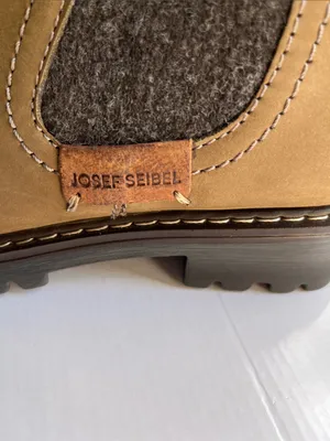 Josef Seibel Tan Chelsea Boots with Gray Panels thumbnail 2