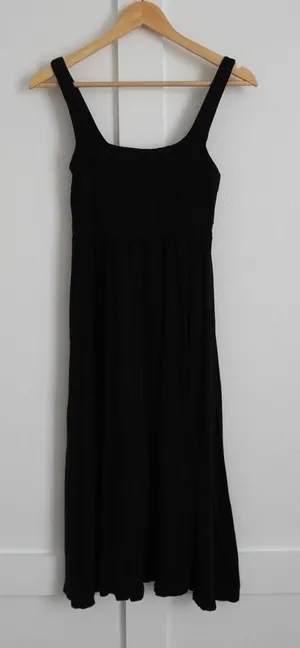 Aritzia Black Square Neck Midi Dress thumbnail 1
