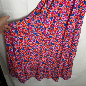 Skies Are Blue‎ Floral Print Crossed Neck Full Length Long maxi Dress Size Small thumbnail 6