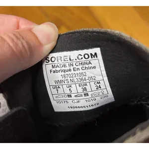 Sorel Joan of Arctic III size 7 Wedge Chelsea Boots Womens Leather Ankle gray thumbnail 6