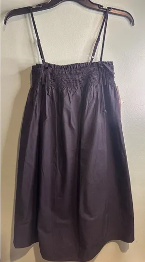 NWT No Boundaries Black Cotton Smocked Sundress NWT XXS 00 Sleeveless Mini Dress thumbnail 1