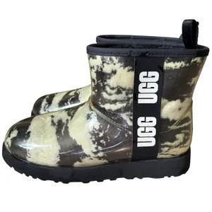 UGG Classic Clear Black Mini Marble Boot Waterproof Sz 9‎ Sheepskin Cozy Winter thumbnail 3