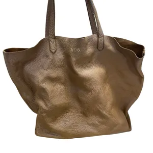 ACS CUYANA Brown Vegan Leather Slouchy Textured Shoulder Straps Tote Handbag OS thumbnail 1