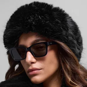 Alo Yoga Opulent Faux Fur Wintersun Headband Black thumbnail 3
