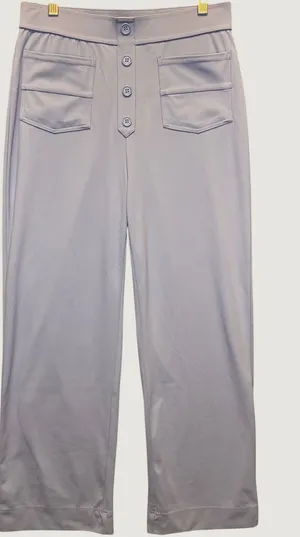 1908 | Halara High Waisted Button Front Wide Leg Stretch‎ Trousers Grey Womens M thumbnail 1