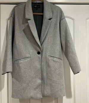 Zara trf Grey‎ Coat size medium thumbnail 1
