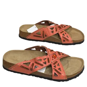 Betula by Birkenstock Joyce Double Leather Sandal Womens 8 Orange Boho Hippie thumbnail 5