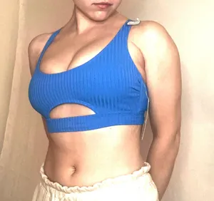 Time & Tru NWT Cage Back Bikini Top - Royal Blue - S thumbnail 2