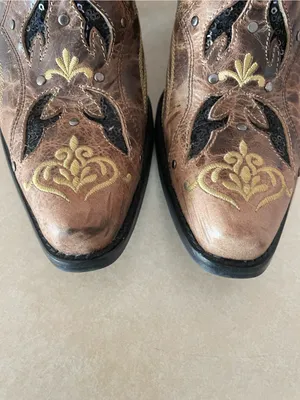 Myra Tentor Western Leather Side V Cutout Ankle Boots Coastal Cowgirl Size US 8 thumbnail 4