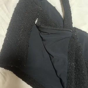 Abercrombie & Fitch Tweed Cropped Black Top thumbnail 4