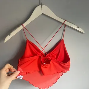 Garage red mesh crop top Going Out Vamp Summer Vacation size Small thumbnail 2