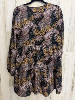 Bebop Women's Large Floral Ditsy Tiered Babydoll Tunic Dress thumbnail 5