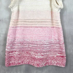Scoop Womens‎ Sweater Tank Size Small Open Knit Ruffle Bohemian Feminine Cottage thumbnail 7
