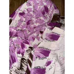 Bisou‎ Bisou Women's Sz 4 A Line Boho Cotton Skirt Sequins Pink White Purple thumbnail 6