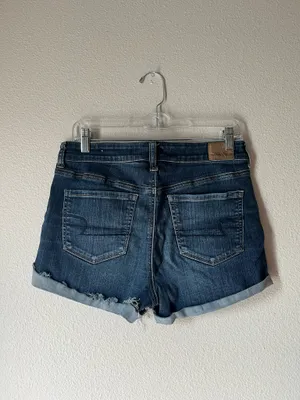 American Eagle Outfitters Dark Blue Denim Shorts thumbnail 3