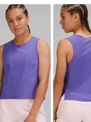 lululemon athletica swiftly ventilated‎ Women’s Purple Swift Muscle Tank 8 thumbnail 2