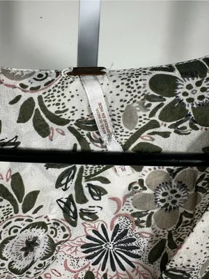 N87. Free People Floral Surplice Mini Dress in Cream, Pink, and Olive thumbnail 2