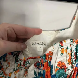 For Love & Lemons Brandy Floral Top Ivory Size Small thumbnail 5