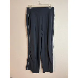 Athleta Venice High Rise Track Stripe Wide Leg Pant Womens Size Medium Blue thumbnail 3
