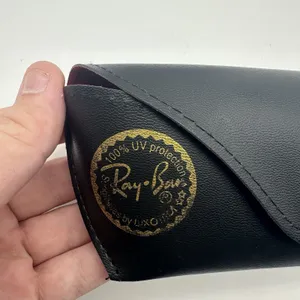 Genuine Ray Ban Sunglasses Case Only Empty Black Faux Leather Snap Replacement thumbnail 6