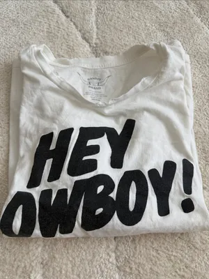 Hey Cowboy White T thumbnail 2
