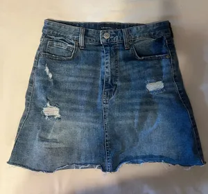 Aeropostale High-Waisted Jean Skirt thumbnail 1