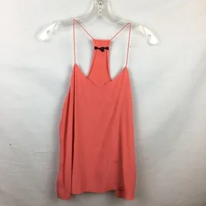 TIBI Silk Coral Orang Sleeveless Halter Top 2 thumbnail 7