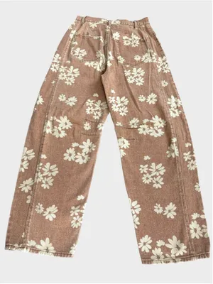 Entro Floral Print Barrel Pants Size S thumbnail 2