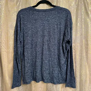 Abercrombie‎ & Fitch Blue Soft & Stretchy Long Sleeve Logo Shirt Medium thumbnail 2