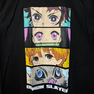 Demon Slayer Tanjiro Nezuko Zenitsu Inosuke Eyes Anime Tee L thumbnail 2